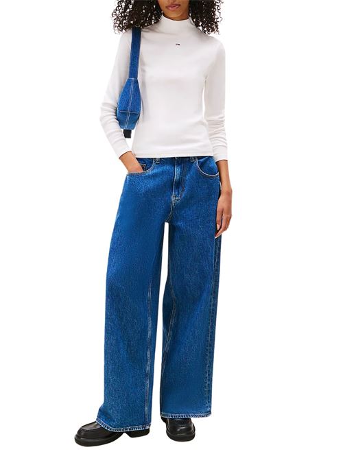 Pullover bianco in cotone Tommy Jeans | DW0DW19830YBL
